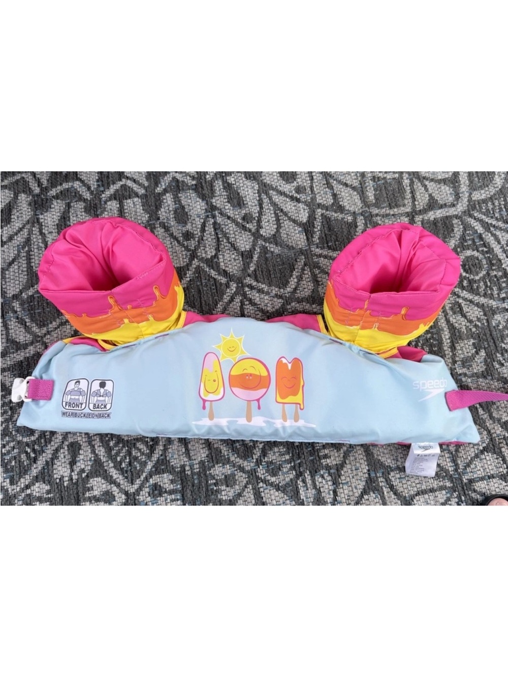 Speedo Kids Pink, Yellow & Light Blue Arm Float Vest with Popsicle Graphic